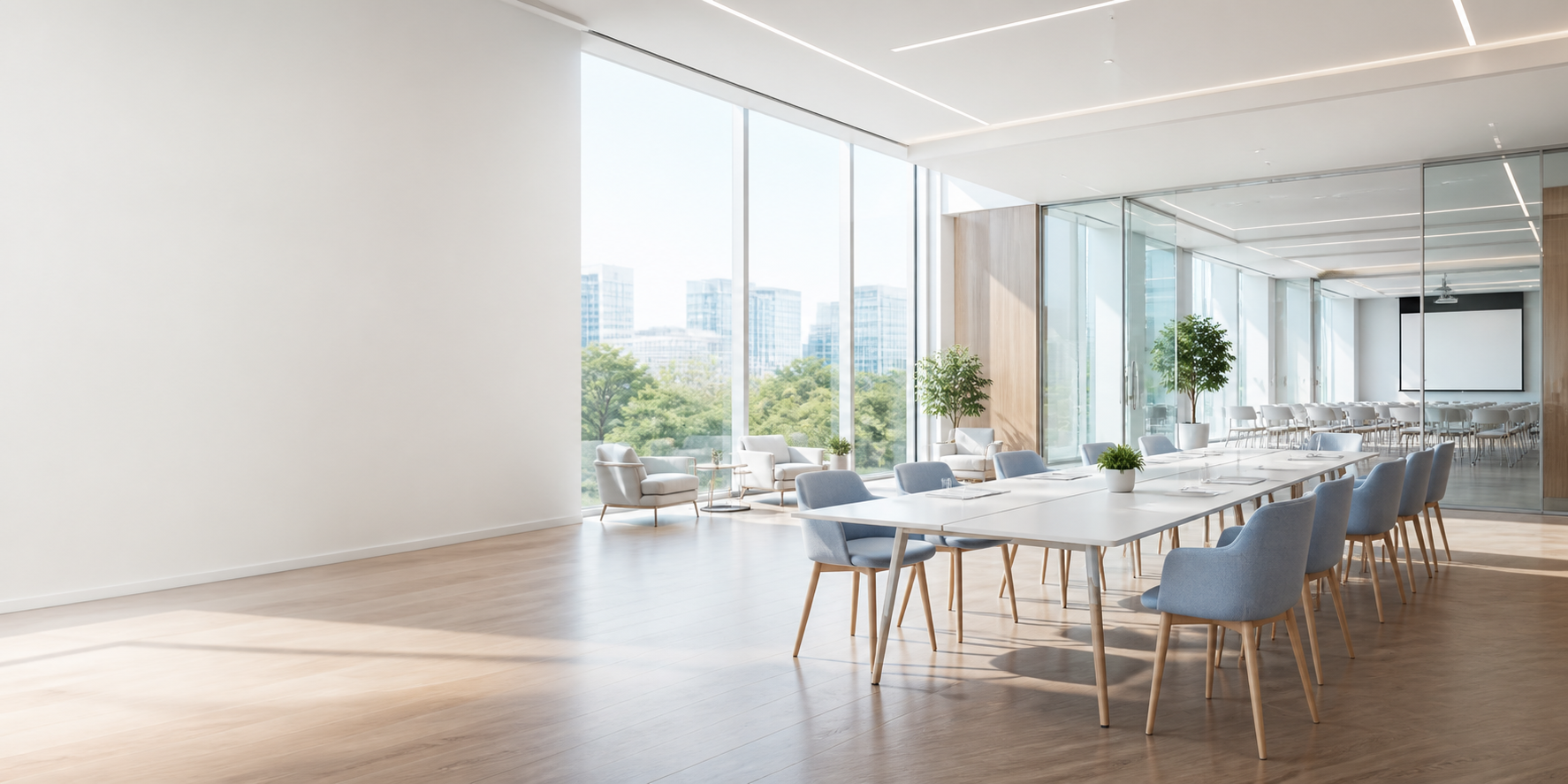 Sala moderna para reservar espacios de trabajo